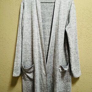Elegant Heather Gray Women's Cardigan